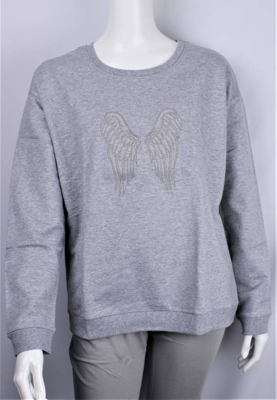 Alice & Lily sweatshirt w embroidered angel grey STYLE : AL/ANGEL/GRY